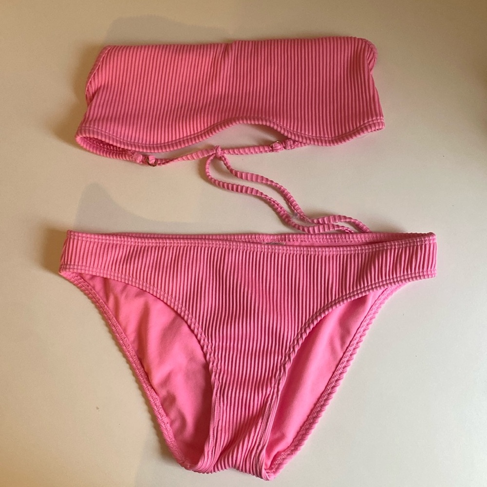 Pink hollister bikini set